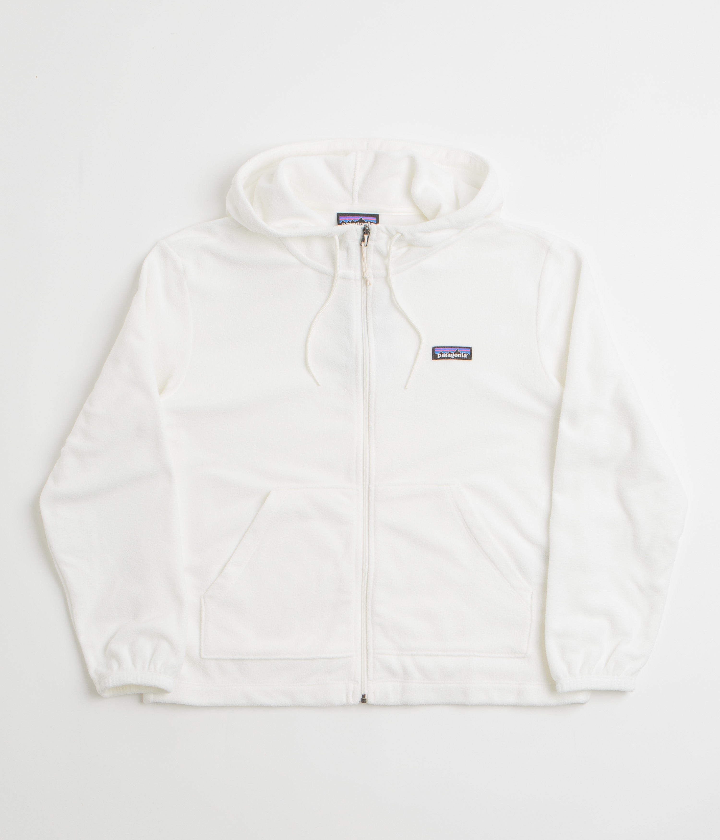 Patagonia Womens Micro D Hooded Fleece in Birch White