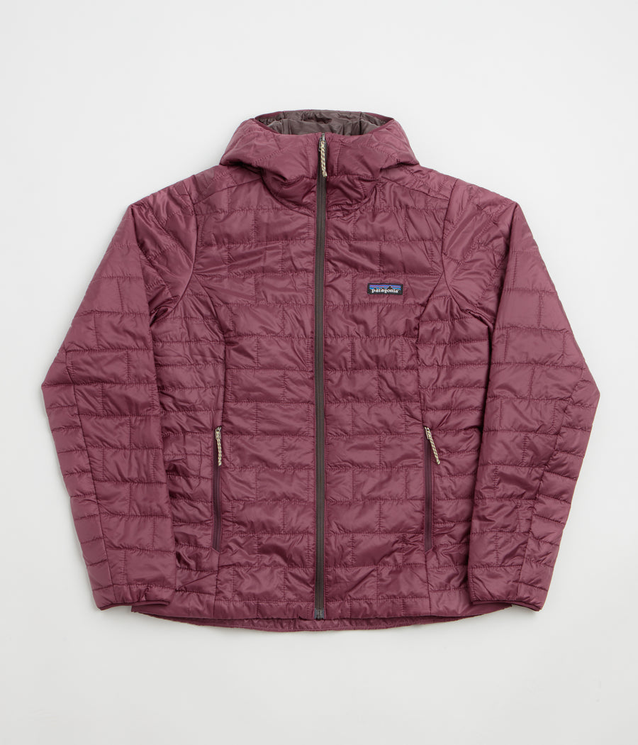 Patagonia Womens Nano Puff Hoodie Jacket - Berry Fig