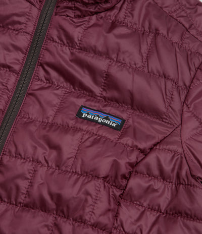 Patagonia Womens Nano Puff Hoodie Jacket - Berry Fig