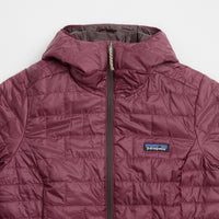 Patagonia Womens Nano Puff Hoodie Jacket - Berry Fig thumbnail