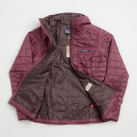 Patagonia Womens Nano Puff Hoodie Jacket - Berry Fig thumbnail