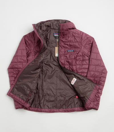 Patagonia Womens Nano Puff Hoodie Jacket - Berry Fig