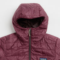 Patagonia Womens Nano Puff Hoodie Jacket - Berry Fig thumbnail