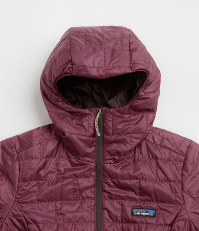 Patagonia Womens Nano Puff Hoodie Jacket - Berry Fig