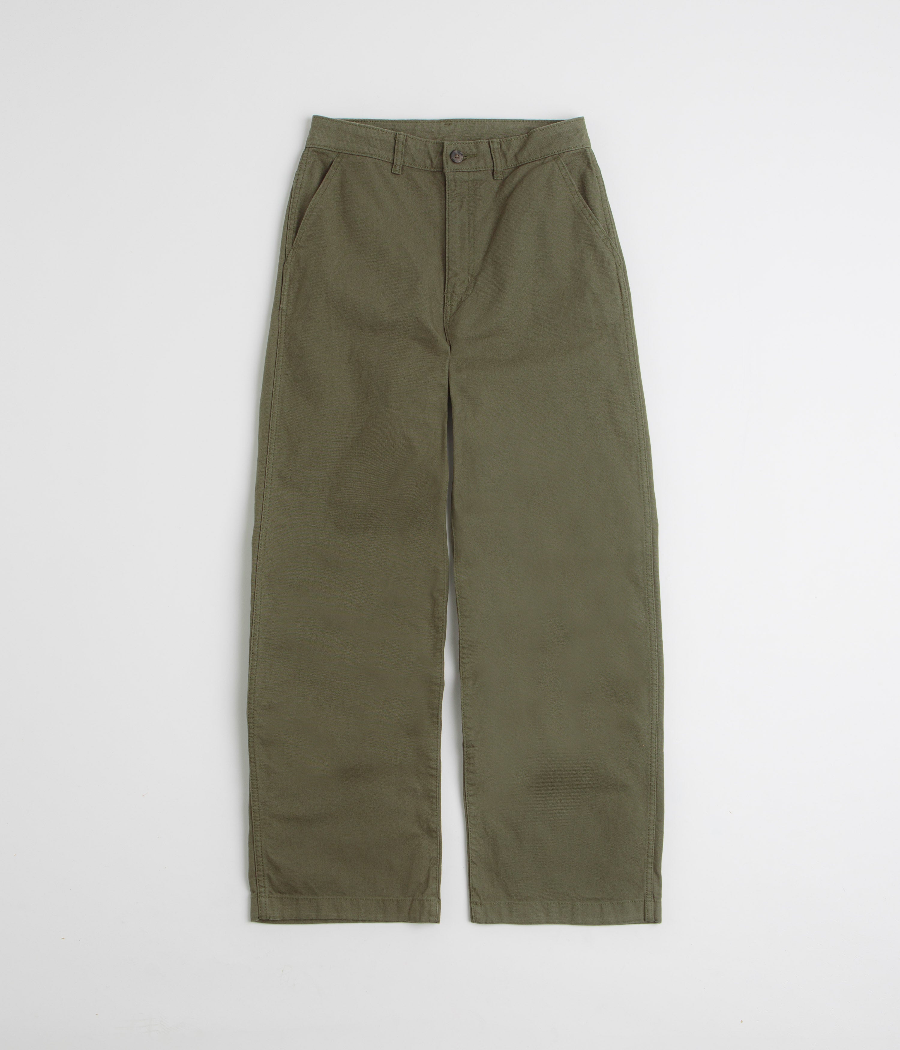 Patagonia Womens Point Reyes Canvas Wide Leg Pants in Basin Green