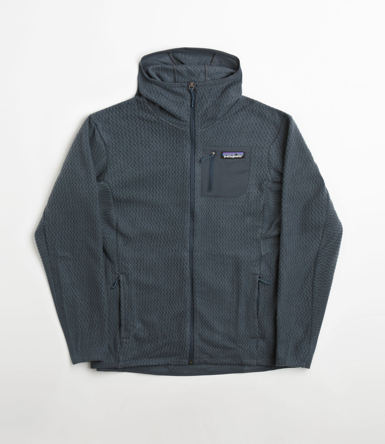 Patagonia Womens R1 Air Full Zip Hoodie Smolder Blue Flatspot