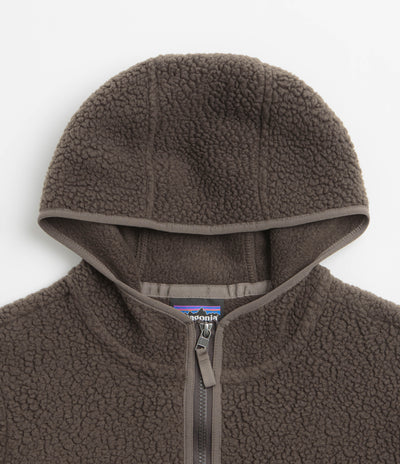 Patagonia Womens Retro Pile Hooded Fleece in Otter Brown