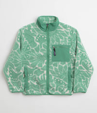 Patagonia Womens Synchilla Fleece Jacket in Bees and Flowers: Heartleaf Green