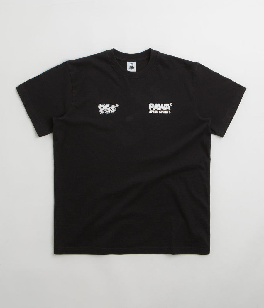 Pawa Speed Sports Burnout T-Shirt in Black