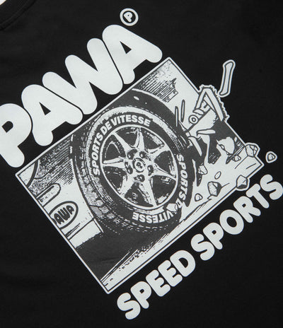 Pawa Speed Sports Burnout T-Shirt - Black