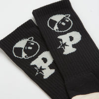 Pawa Speed Sports Classic Socks in Black and White thumbnail