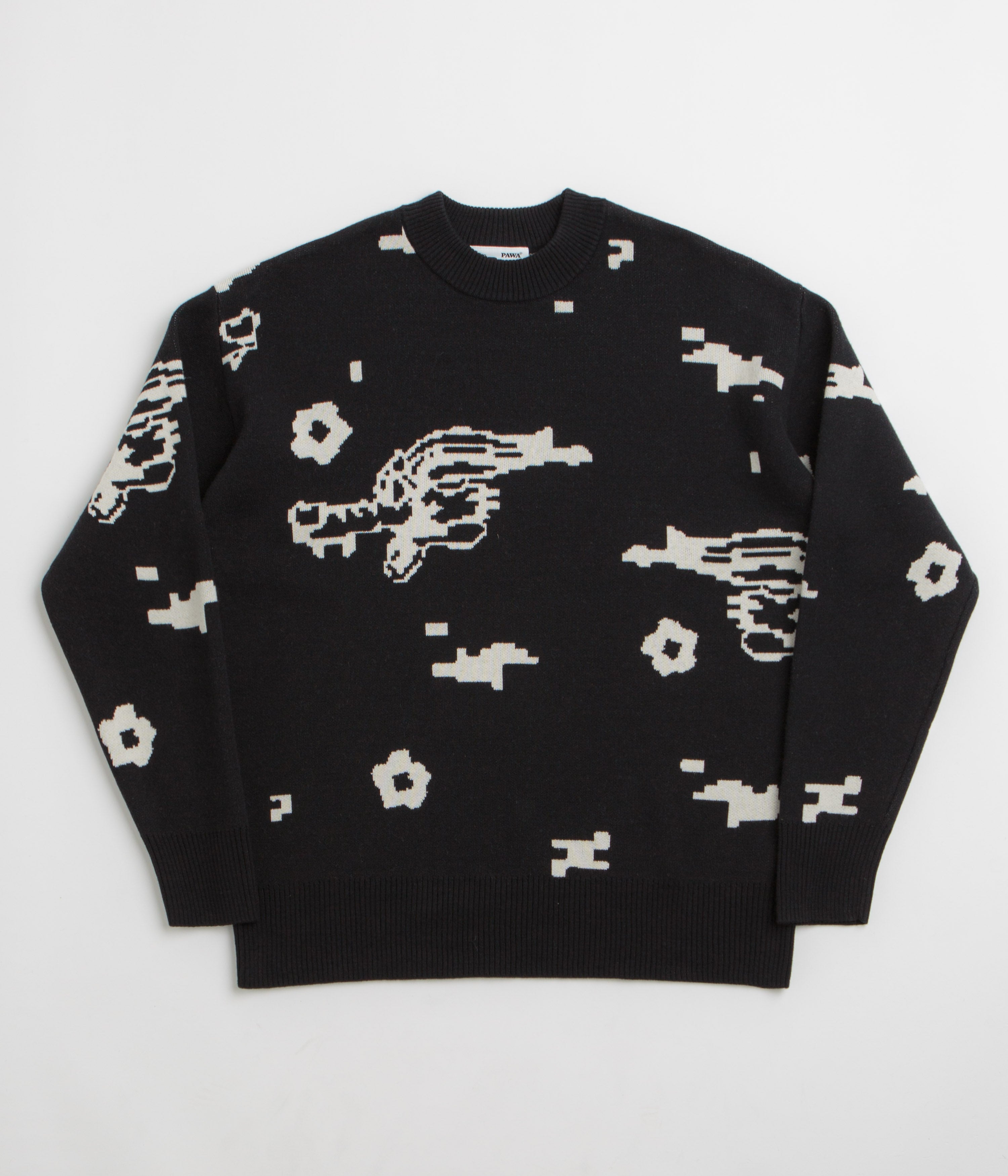 Pawa Speed Sports Digi Doggo Knit Sweatshirt in Black