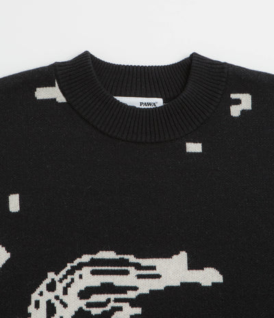 Pawa Speed Sports Digi Doggo Knit Sweatshirt in Black