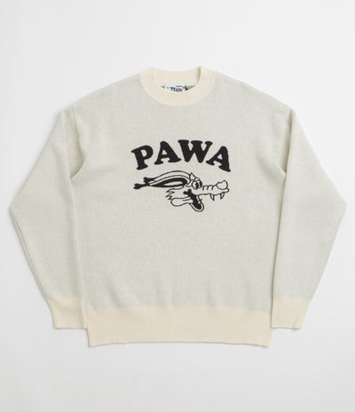 Pawa Speed Sports Doggo Knit Sweatshirt in Cream