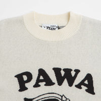Pawa Speed Sports Doggo Knit Sweatshirt in Cream thumbnail