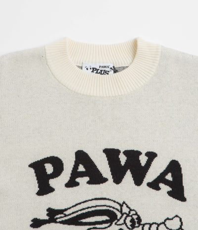 Pawa Speed Sports Doggo Knit Sweatshirt in Cream