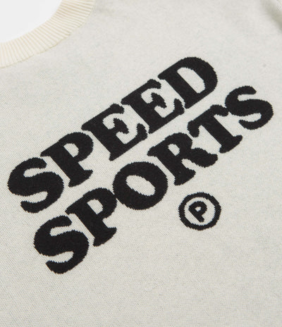Pawa Speed Sports Doggo Knit Sweatshirt in Cream