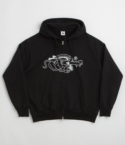Pawa Speed Sports Doggo Zip Hoodie in Black