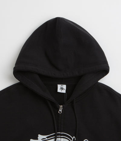 Pawa Speed Sports Doggo Zip Hoodie in Black