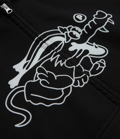 Pawa Speed Sports Doggo Zip Hoodie in Black