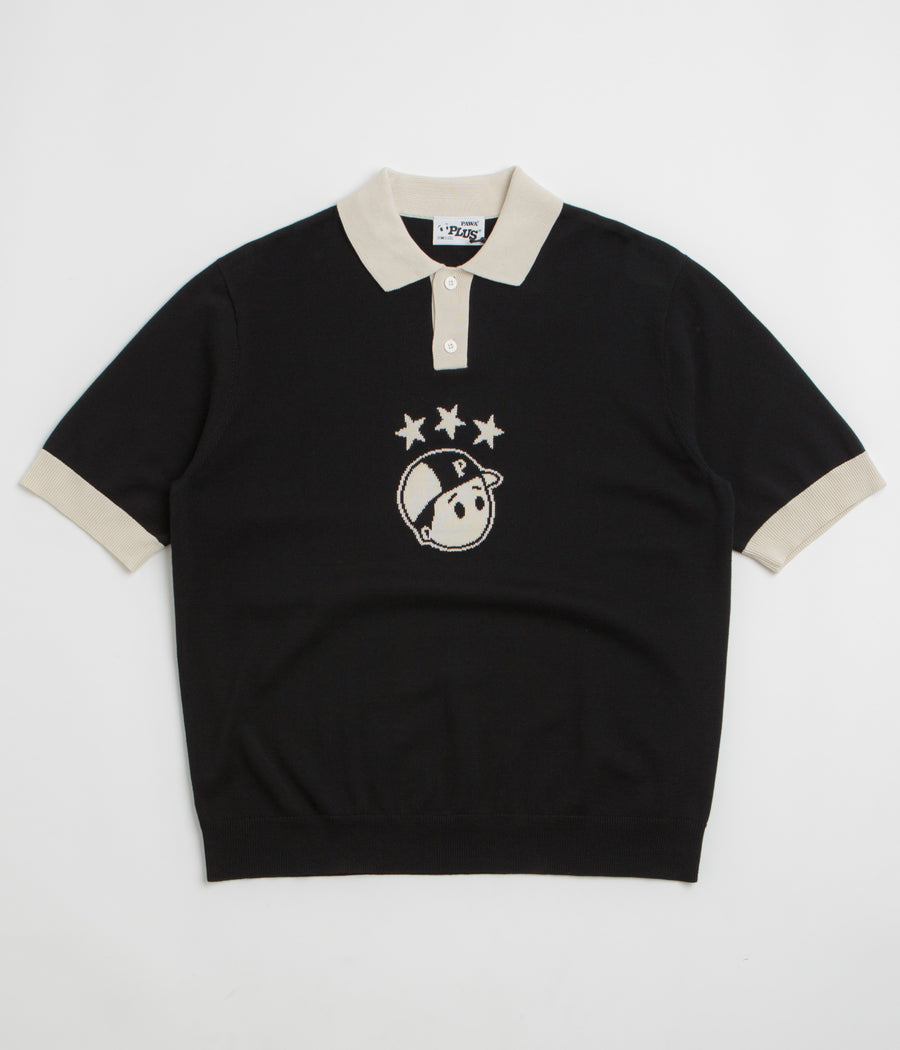 Pawa Speed Sports Footie Knit Polo Shirt in Black