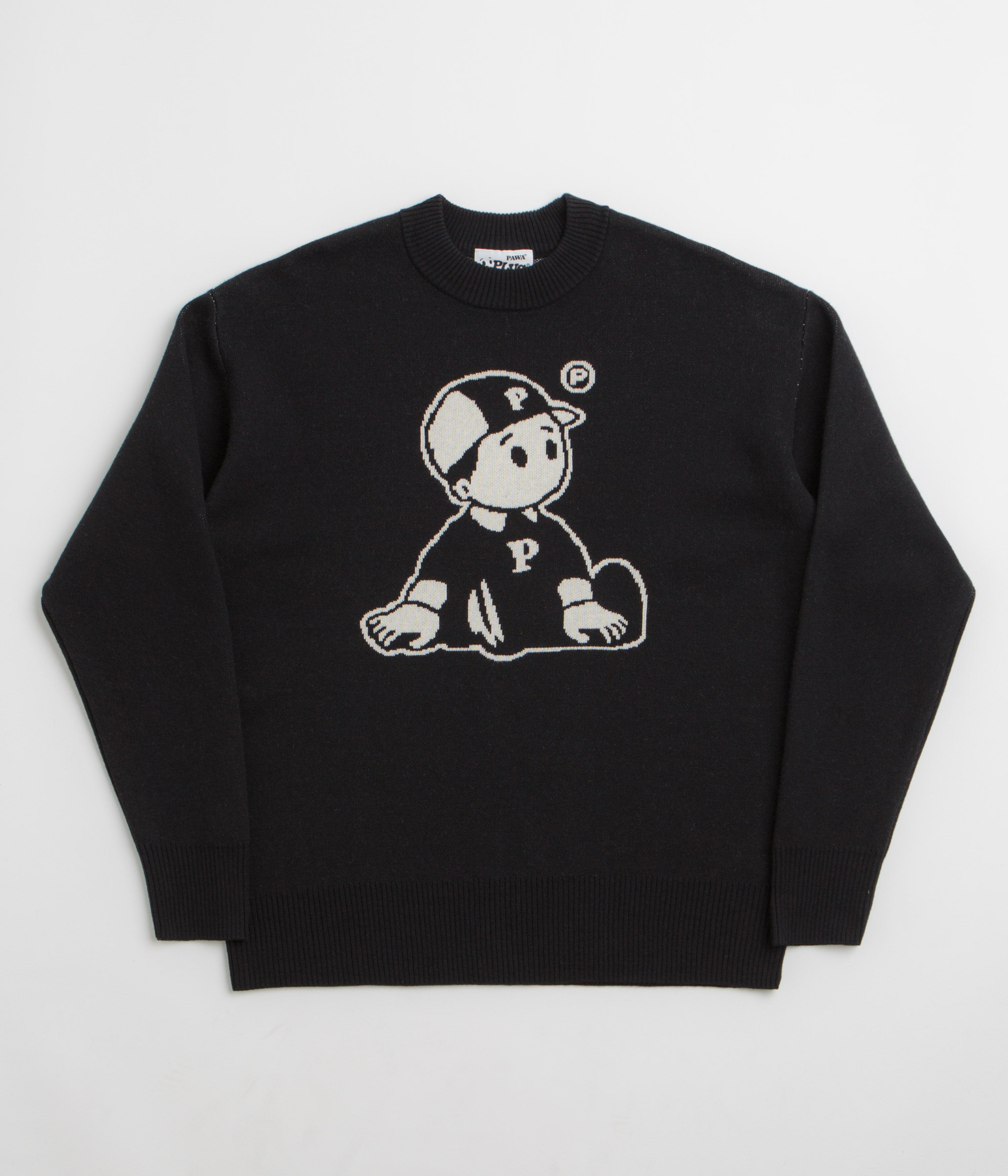 Pawa Speed Sports OG Boy Knit Sweatshirt in Black
