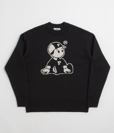 Pawa Speed Sports OG Boy Knit Sweatshirt in Black