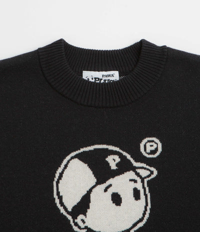 Pawa Speed Sports OG Boy Knit Sweatshirt in Black