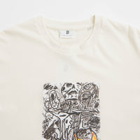 Poetic Collective Burning Skull T-Shirt - Ivory thumbnail