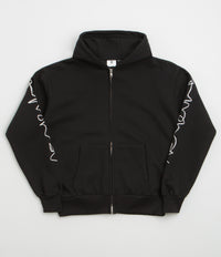 Poetic Collective Crayon Arm Zip Hoodie in Black