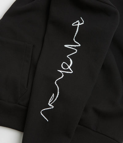 Poetic Collective Crayon Arm Zip Hoodie in Black