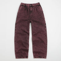 Poetic Collective Denim Balloon Pants in Red Acid Wash thumbnail