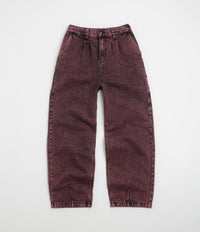 Poetic Collective Denim Balloon Pants in Red Acid Wash