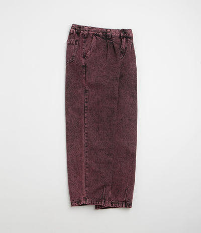 Poetic Collective Denim Balloon Pants in Red Acid Wash