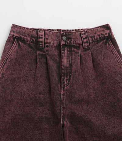 Poetic Collective Denim Balloon Pants in Red Acid Wash