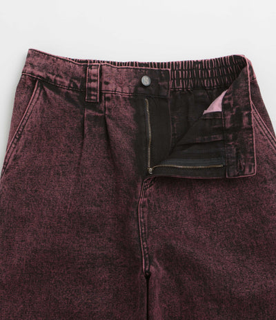 Poetic Collective Denim Balloon Pants in Red Acid Wash