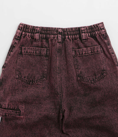 Poetic Collective Denim Balloon Pants in Red Acid Wash
