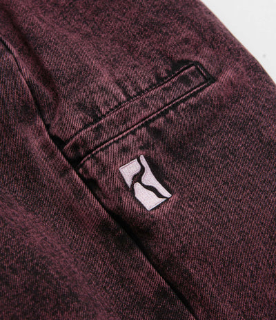 Poetic Collective Denim Balloon Pants in Red Acid Wash