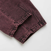 Poetic Collective Denim Balloon Pants in Red Acid Wash thumbnail