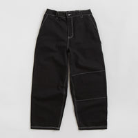 Poetic Collective Denim Sculptor granddaughter Pants - Black / White Stitch thumbnail