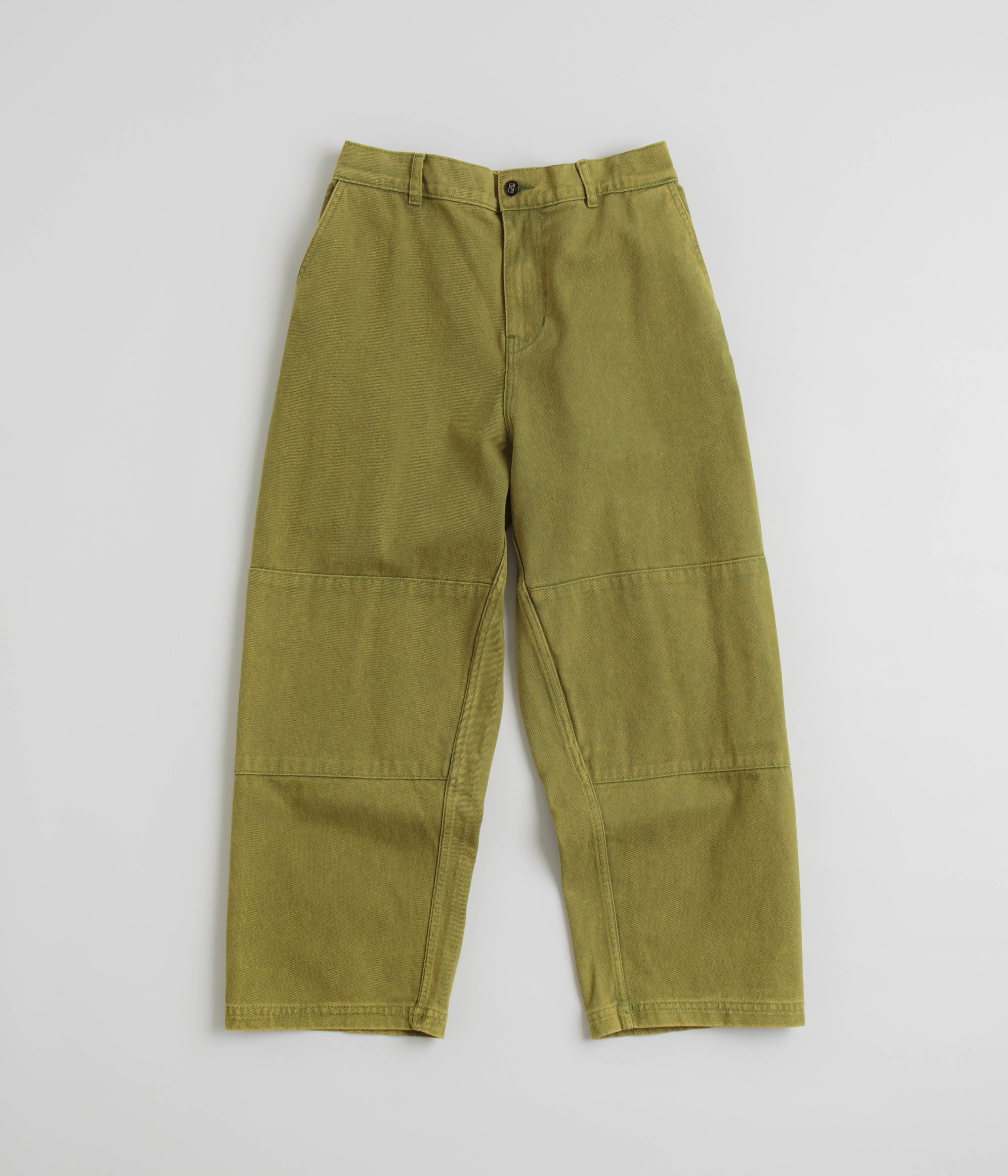 Poetic Collective Denim Sculptor Pants in Green Acid Wash