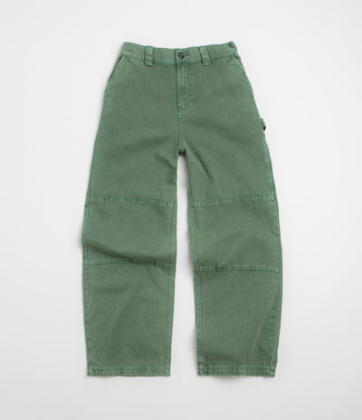 Poetic Collective Denim Sculptor Pants in Green Acid Wash and Green