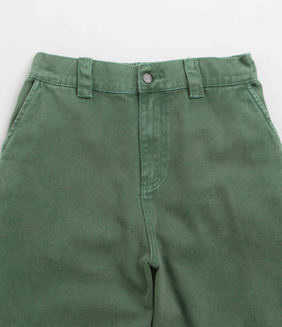 Poetic Collective Denim Sculptor Pants in Green Acid Wash and Green