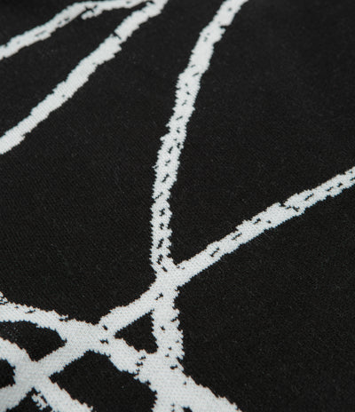 Poetic Collective Doodle Jacquard Knitted Crewneck Sweatshirt in Black