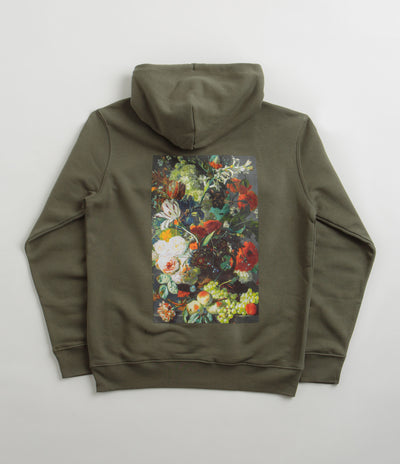 Poetic Collective Flower Hoodie in Khaki