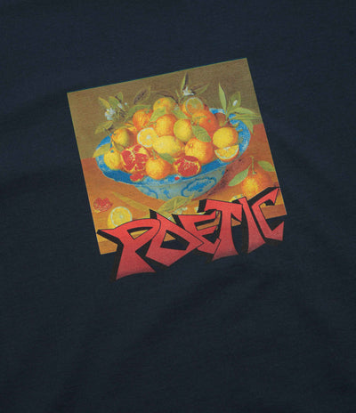 Poetic Collective Graff Fruit T-Shirt in Navy
