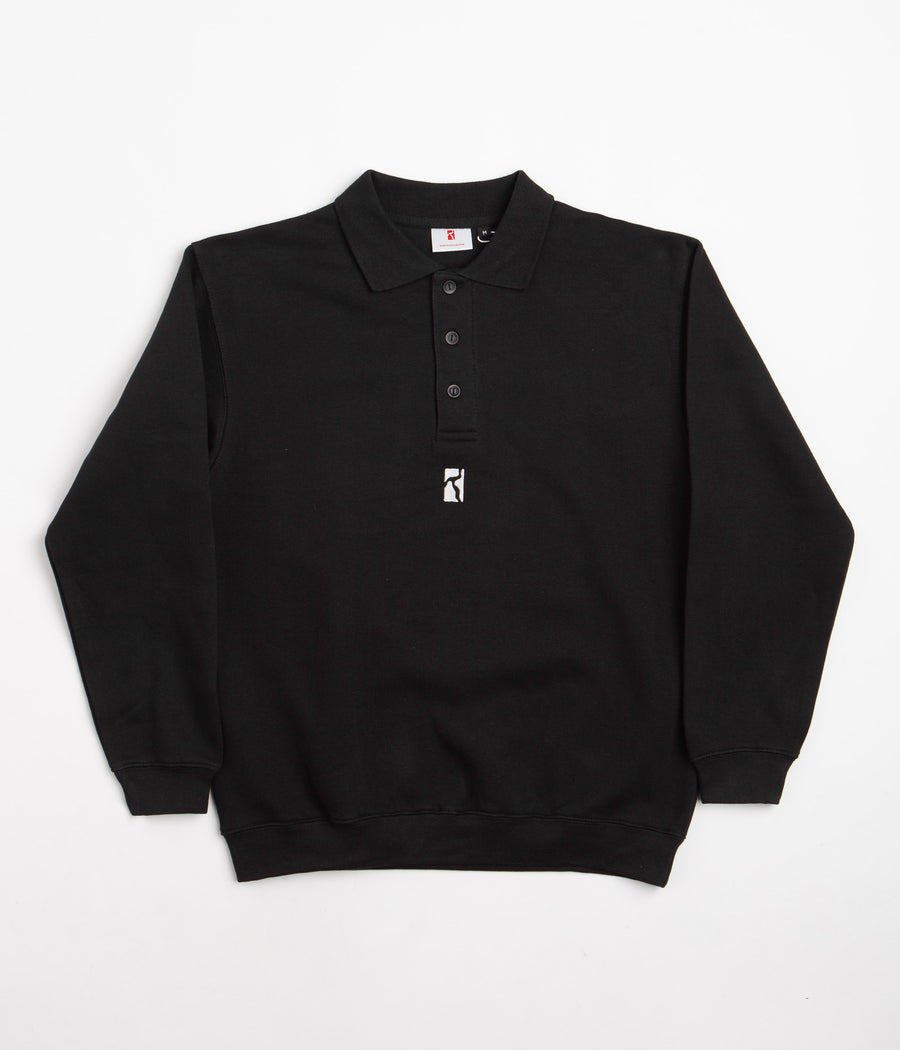 Poetic Collective Heavy Polo Sweatshirt - Black