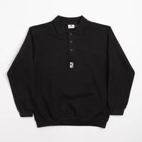 Poetic Collective Heavy Polo Sweatshirt - Black thumbnail