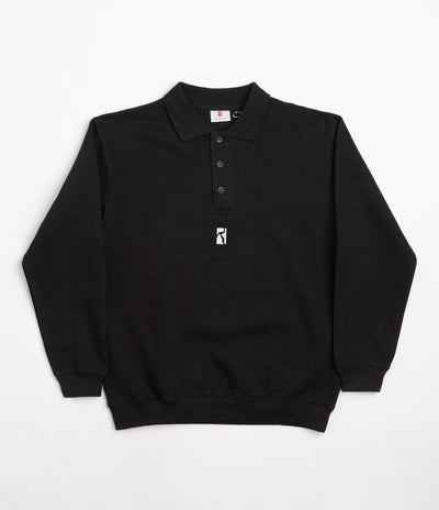Poetic Collective Heavy Polo Sweatshirt - Black