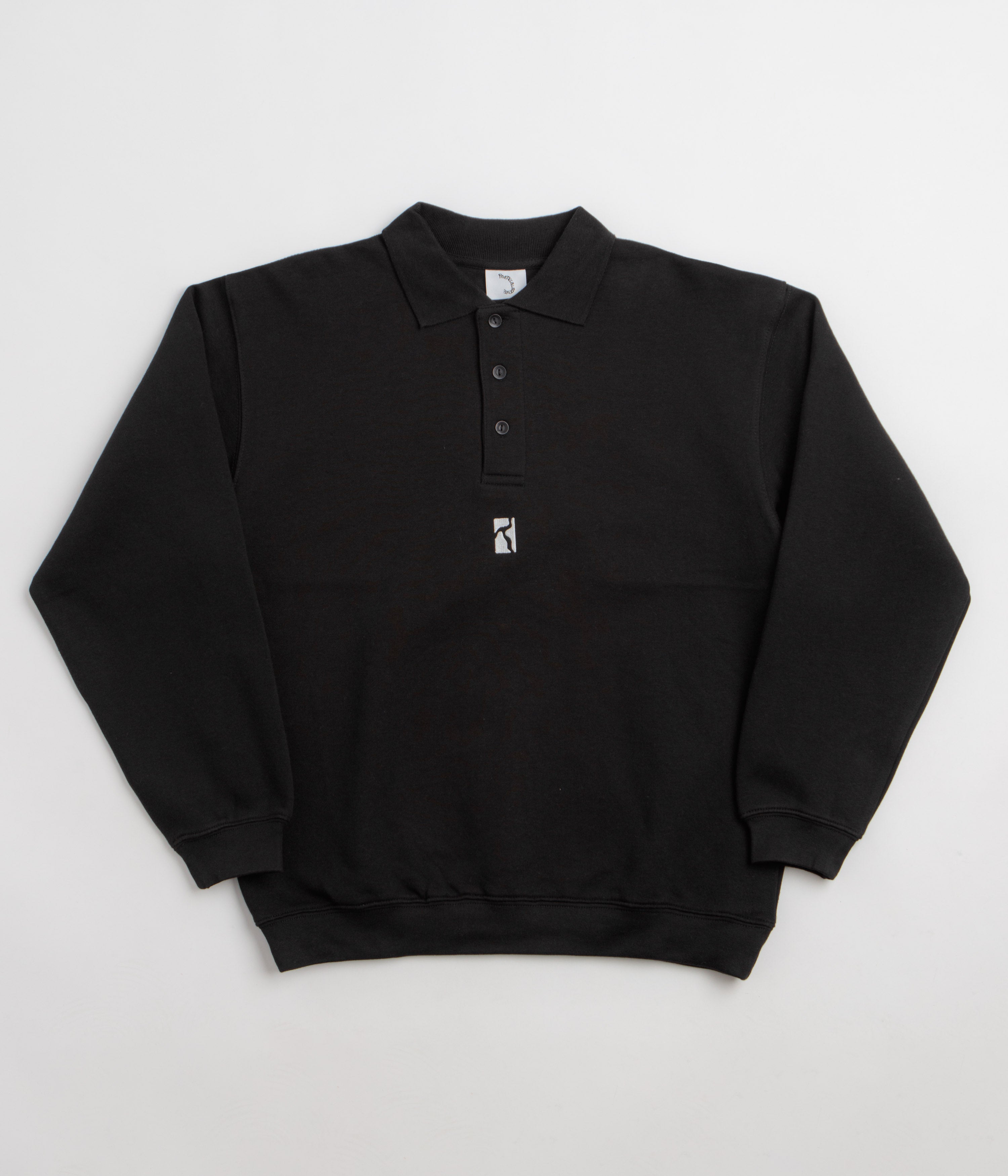 Poetic Collective Heavy Polo Sweatshirt - Black